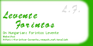 levente forintos business card